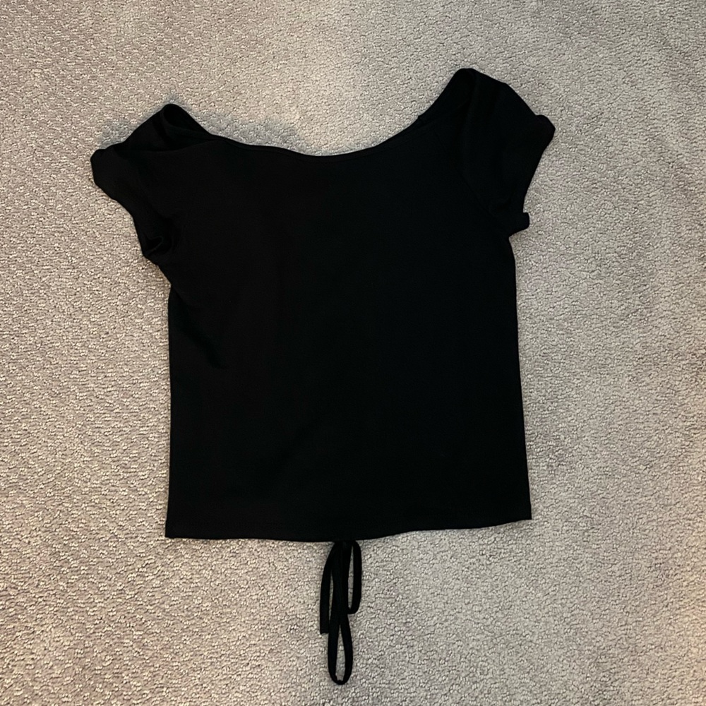 SUITE BENEDICT Black Criss Cross Back T Shirt
